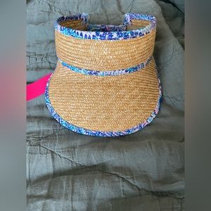 Lilly Pulitzer Straw Visor Hat One Size
